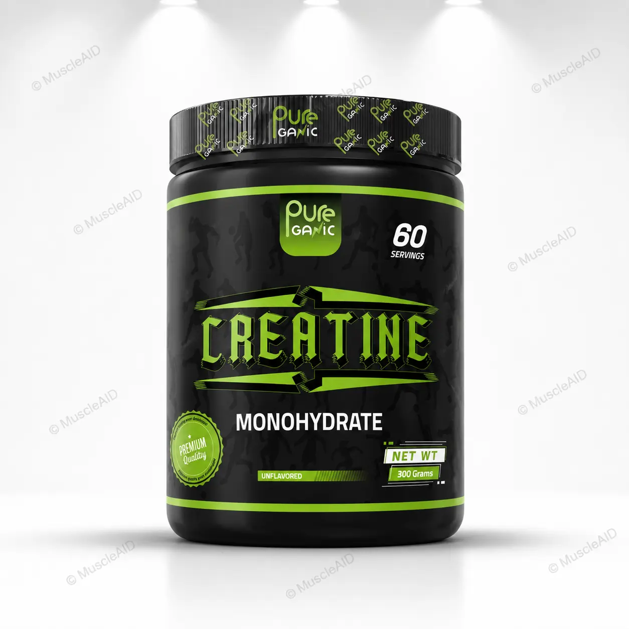 PureGanic Creatine Monohydrate – 60 Servings